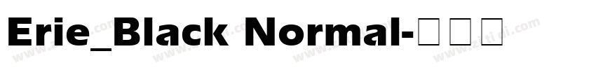 Erie_Black Normal字体转换